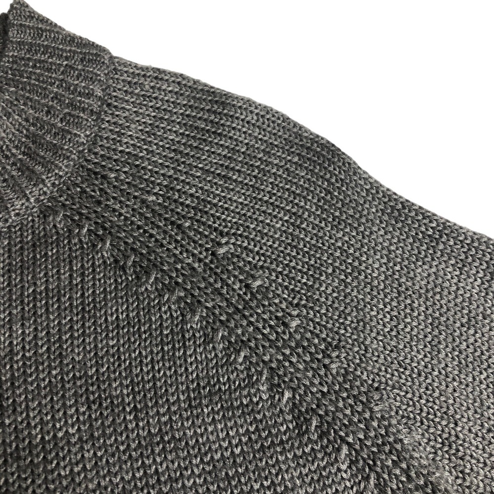 Coldwater Creek Longline Sweater Womens L Gray Zip Mock Neck Tunic Wool Blend - Picture 7 of 13